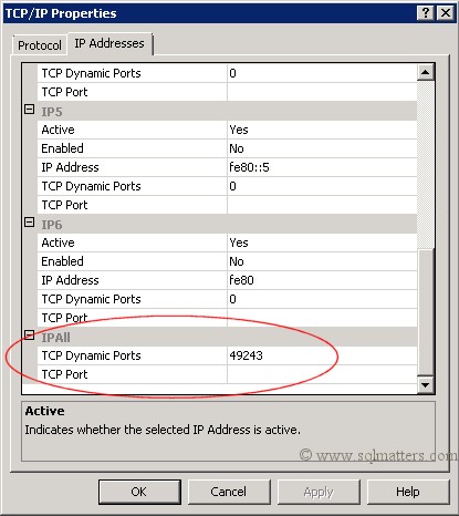 TCP Dynamic Ports